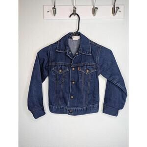 Vintage Little Levi's Denim Jacket Size 7 Orange Tab Made in USA